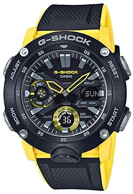 Casio Homme Analogique-Digital Quartz Montre avec Bracelet en Résine GA-2000-1A9ER