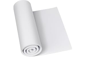 Do²ping Weiß Eva Foam 10mm, 35.5x99cm Eva Foam Cosplay mit hoher Dichte 86kg/m3 Eva Schaumstoff für Kunsthandwerk Kostüm DIY Projekt (10mm Weiß)