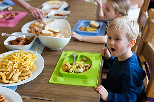 easymat Kinder Tisch-Sets & Saugnapf Teller in einer mit Löffel. Keine Unordnung Kleinkind & Baby Happy Face Fütter-Set. Schale mit Saugnapf Sektionaltor Baby Teller. Von Baby Abstillen Alter 6 Monat + von Tots R Us - 7