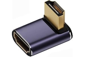 NFHK HDMI męski na HDMI 2.1 żeński pionowy kąt 90 stopni niskoprofilowy przedłużacz UHD obsługuje 8K 60Hz HDTV