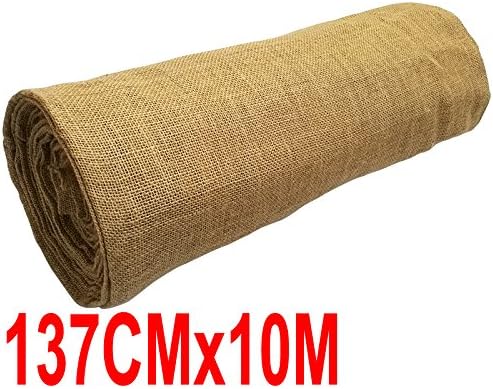 TtS 54inch X 10M-Jute Jute Hessian Roll Table Runner Sash Rustic Burlap Sewed Edge Vintage Wedding DIY Crafts