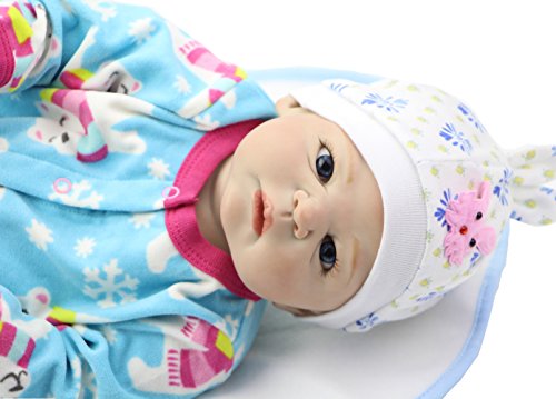 Full Body Vinyl Reborn Babies Dolls 58CM Inch Realistic New Born Boy Baby Toy Lifelike Birthday Xmas Gift