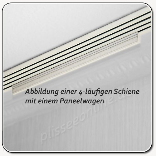 Flächenvorhang Schiebevorhang in vielen Farben und Muster 50cm x 260cm (6315 Schwarz Ranken-Muster) - 4