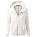 Produktbild SuperSU Frauen mit Kapuze Pullover Mantel Winter warme Wolle Reißverschluss Mantel Baumwolle Mantel Outwear Female Zipped Jacket Jacket Hoodie reingesteckt Plüsch Coat Basic Sweatshirt Langarmshirt