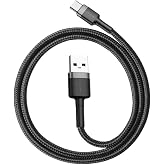 Baseus Halo, 3.0 A USB-A & USB-C Charging & Data Transfer Cable, 1 Meter, Black
