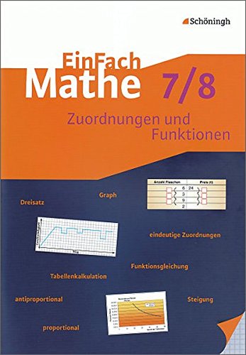 EinFach Mathe: Zuordnungen und Funktionen: Jahrgangsstufen 7/8