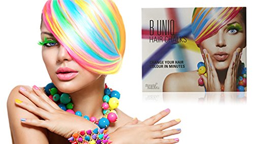 B Uniq – Haarkreide-Set für Kinder & Teenager – Auswaschbar und ungiftig – ideal für Fasching, Partys, Festivals – 24 Farben - 7