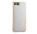 Produktbild iPhone 7 / 8 Carbon Hülle,[Echtcarbon Platte,Integriertes Kamera Schutz Glas] CNC Alu Rahmen Ausklappbarer Ständer Gratis Display Panzer Folie Back Cover Case für iPhone 7 / 8 4,7"(Silber+Gold)