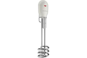 Havells Zeta 1500 watt Immersion Heater | ISI Mark Heavy Duty 3 Pin Moulded Plug, Touch Protection Cover | Waterproof, Heating Indicator, Nickel Plating, Warranty: 2 Year comprehensive |(Grey) Plastic