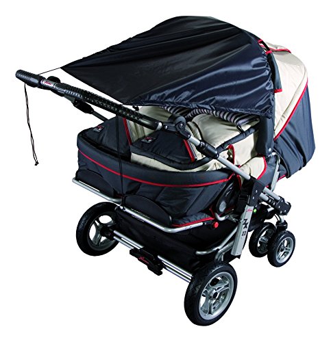 Sunnybaby 11270 Markise für Zwillingskinderwagen UPF 50+, schwarz - 3