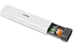 AOGOE Pudełko na tabletki 7 dni, organizer na pigułki, przenośny dozownik tabletek