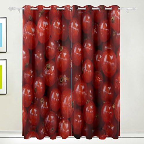 CUMIMI Red Currant Blackout Window Curtains Grommet Top Thermal Insulated Room Darkening Drape for Bedroom Living Room 55W x 84L Inch, 2 Panels