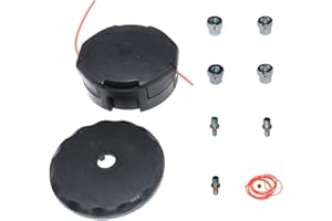 ICOOYO Testina universale per decespugliatore Echo Shindaiwa Husqvarna Jonsered Poulan McCulloch Stihl Homelite Ryobi RedMax Makita Dolmar Partner String Trimmer Nero