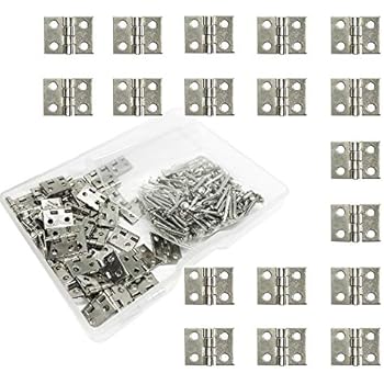 Juland 50 Stücke Mini Scharniere Retro Messingscharniere mit 200 Stück