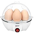 Wtrtr Egg Cooker, 350W Electric Egg Beater, White Egg Steamer, Egg Cooker, 7 Egg Volume Steamed Egg Automatically Closed, Double Steamed Egg. Color：White (single-deck(7 PCS))