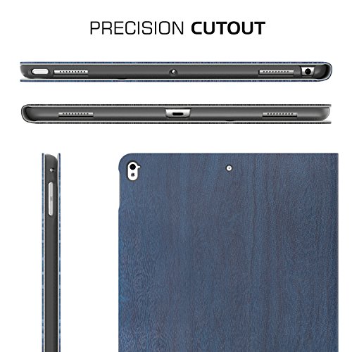 MoKo Hülle für Neu iPad Pro 12.9 2017 – Stoßfest Ledertasche Schutzhülle mit Auto Sleep/Wake up Funktion, Standfunktion und PC Bumper für Apple New iPad Pro 12.9 Zoll 2017 & 2015 Tablet, Blau/Grau - 7