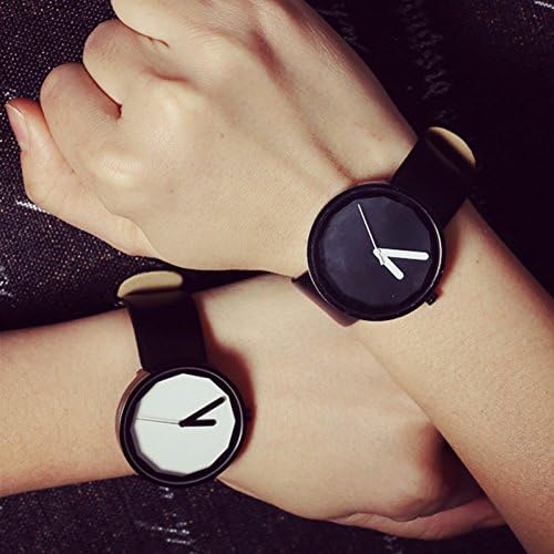 BLUEUK Korea trend Starry waterproof black and white Harajuku really belt female wild temperament minimalist male fashion lovers watche mini cute Korea