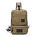 Produktbild Zhangcaiyun Brusttasche für Männer Einfache Retro Outdoor Brusttasche Reißverschluss Wasserdichte Leinwand Umhängetasche Schultertasche Farbe: Khaki Crossbody