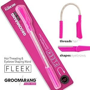 Groomarang for Her- Fleek - World's First & Only- 2 in 1- Facial Hair Remover Epilator Kit and Eyebrow Shaping Wand for… - Image 6