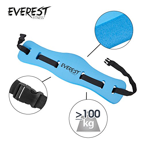 EVEREST FITNESS Aqua-Jogging-Gürtel für Wassersport und Schwimm-Training, sichere Schwimm-Hilfe bis 100 kg Körpergewicht, universell verstellbar, aus hochwertigem Schaumstoff mit 2 Jahren Zufriedenheitsgarantie – Schwimm-Gürtel / Water-Jogging-Gürtel / Tiefwasser-Jogging-Gürtel / Schwimmgürtel - 2
