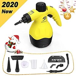 MLMLANT Multi-Usages Nettoyeur Vapeur à Main Portatif avec 9 Accessoires pour Enlever les Taches sur les Sols, Tapis, Rideaux, Sièges de Voiture, Cuisine, Fenêtres, Salle de Bain