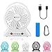 Produktbild Tragbar Fan, dizaul Mini USB aufladbare Fan mit 2600 mAh Power Bank und Blitzlicht, für Reisen, Angeln, Camping, Wandern, Rucksackreisen, BBQ, Baby Buggy, Picknick, Radfahren, Bootsfahrten