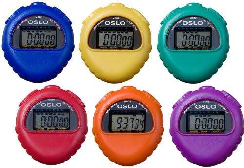 Oslo All Purpose Stopwatch 6 pack assortment