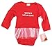 CUTIE PIE "Christmas - Santa's Cutie" baby girls one-piece body suit tulle (red/white)