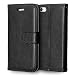 Produktbild NewTH iPhone SE Bookstyle Schutzhülle Etui Brieftasche Ledertasche Handschlaufe Flip Cover Schale Ständer Etui Karten Slot und Magnetverschluss Lederhülle für Apple iPhone SE/5s/5