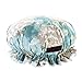 Ragged Rose Floral Shower Hat, Duck Egg Rose