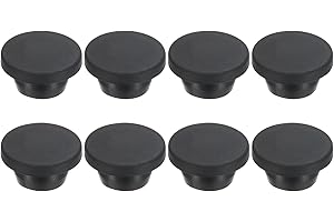 PATIKIL Tapones de Goma de 19mm de Diámetro, 8 Piezas de Tapones Redondos de Silicona para Orificios de 18mm, Negro