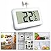 Price comparison product image Gearmax Digital Wireless Waterproof Freezer Fridge Thermometer with Hook And Frost Alert For Home Restaurants Bars And Cafes (White)
