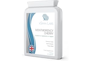 XSPAN LABS Montmorency Cherry - 90 Capsules - 1500mg per Capsule of High Strength Freeze Dried 10:1 Cherry Extract Supplement with Natural Vitamin A, C, B6 and E for Immune System Support