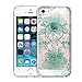 Produktbild iPhone SE Hülle, Fraelc® iPhone 5 5S Crystal Case TPU Silikon Bumper Flex Griffig Handyhülle mit Kratzfeste Hart Backcover in Mintgrün Traumfänger Design Schutzhülle Transparent für iPhone SE 5S 5
