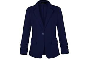 MINTLIMIT Cardigan a maniche lunghe casual da donna aperto davanti Blazer senza colletto giacca da lavoro da ufficio con tasche