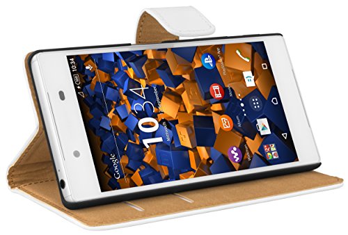 Preisvergleich Produktbild mumbi Tasche im Bookstyle für Sony Xperia Z5 Tasche weiss