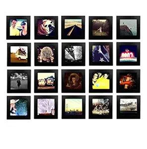 PAPER PLANE DESIGN DIY Instagram Photo Wall Frame Set (Black, Set of 20,Size - 4