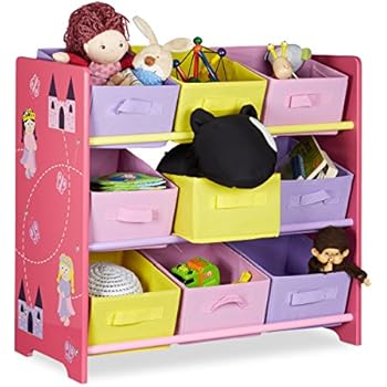 Kesper 17726 Kinder Aufbewahrungsregal 9 Textilschubladen, Motiv