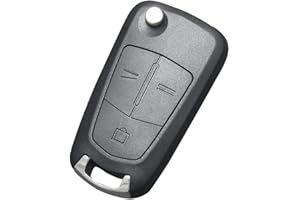 LINGXIYA Car Remote Key Shell Case Flip Folding Key Fob Replacement Compatible for Opel Signum V-auxhall Astra H Corsa D V-ectra C Zafira with Uncut Blade (3 Buttons)