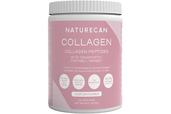 NATURECAN Peptides de collagène - Avec vitamine C, zinc et cuivre - 12,5 g de collagène par portion - Facilement soluble - Fabriqué en Allemagne (300 gr, Sans arôme)