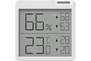Houdian Digital Thermomètre Hygromètre，Intérieur Thermo HygromèTre Indicateur avec fonction d'enregistrement de données haute précision pour la maison, le Bureau, la serre
