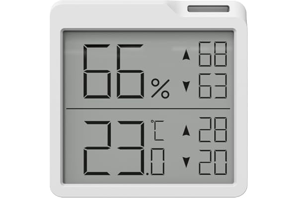 Houdian Digital Thermomètre Hygromètre,Intérieur Thermo HygromèTre Indicateur avec fonction d'enregistrement de données haute précision pour la maison, le Bureau, la serre