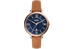 Fossil Jacqueline Damenuhr, Quarz-Dreizeigerwerk mit Lederarmband