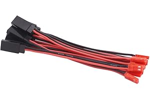 OliYin 10 Stück JST Männlichen zu JR Futaba Weibliche Servo Stecker Verbinder Adapter Kabel 20awg 10 cm Silikon Draht für RC Lipo Batterie