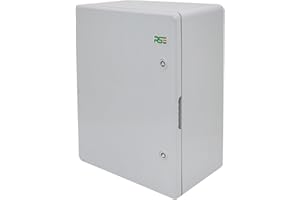 RSE Wasserdichter Verteilerkasten für den Außenbereich | IP65 | ABS Kunststoff Gehäuse außen | Schaltkasten | Stromkasten | Steckdosenkasten Garten 200x300x130mm