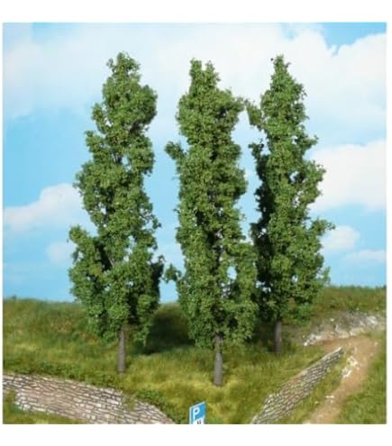 Lot De 10 Arbres Miniatures HEKI 18 Cm - Vert - Pour Modélisme - HEK1533