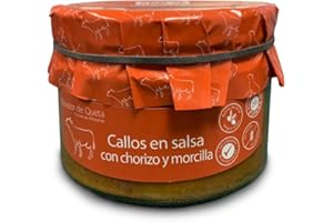 OBRADOR LOS CARACOLES Callos en Salsa con Chorizo y Morcilla 560g – Callos a la Madrileña Caseros | Receta Tradicional Artesana | Conserva Gourmet Española | Plato Preparado Listo para Comer | Regalo Gastronómico Original