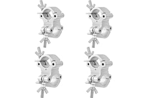 HEYOUTH Truss O Clamp,Traverse Schellen,Hook Clamps Truss,4er Pack 40-52mm Dual Swivel Tube Clamp,Große Belastung bis zu 200 kg Klammen Haken für bewegliche Bühnenlichter und Scheinwerfer