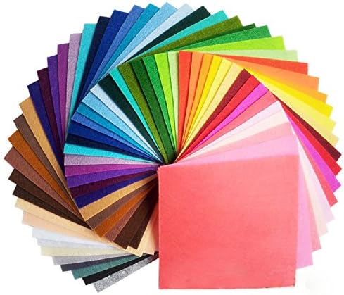 Life Glow Crafts DIY Polyester Felt Nonwoven Fabric Sheet for Craft Work 40 Colors Squares 11.81*11.81inch (30*30cm), About 1mm Thick(Large)