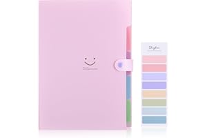 ‎SKYDUE SKYDUE Fächermappe, Mappe Mit Fächern, Dokumentenmappe A4 Mit Etiketten, Ordnungsmappe Mappen Ordnersystem, Document Organizer Für Zuhause, Büro, Schule Und Auf Reisen(Fliederfarben)